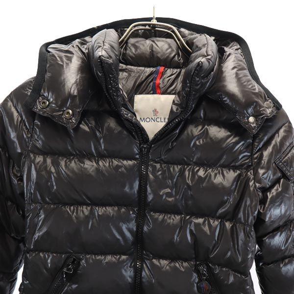 Moncler Пуховик 50,4" черный Вышивка логотипа Детский Б/У