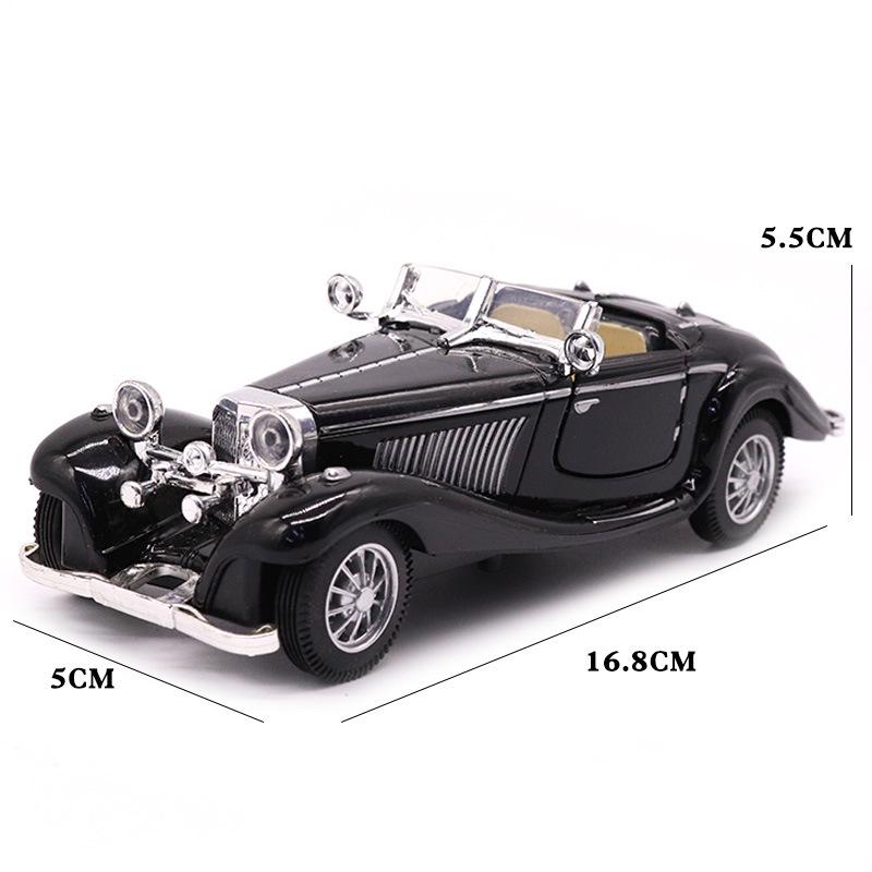 1:28 Retro Alloy Classic Car Toy Model with Pull-Back Action for Kids