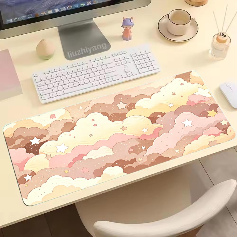 Blue Cloud Star MousePad Mouse Pad Large Computer Office Table Mats XXL Anti-slip HD Gaming Keyboard Mousepads Long Desk Mat