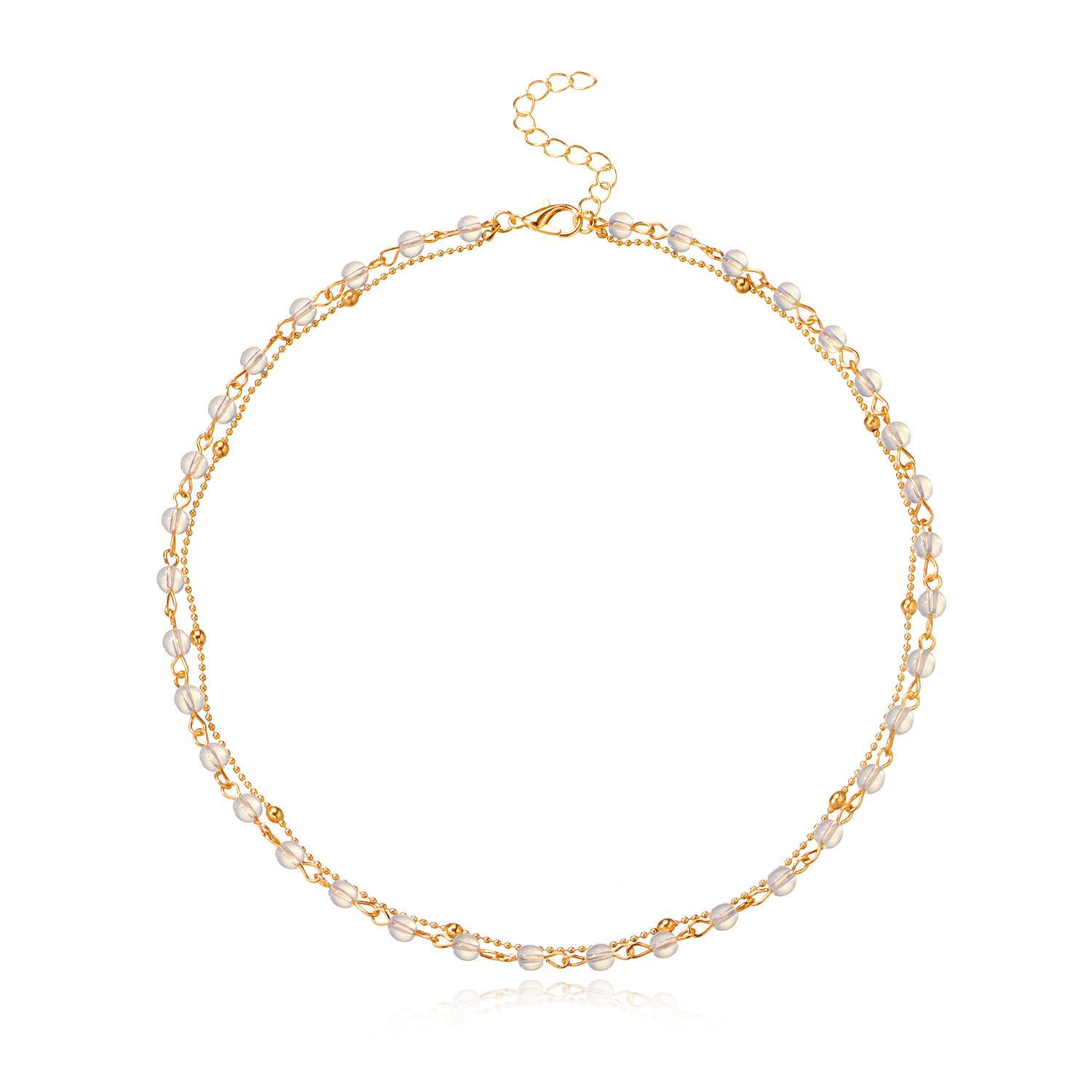 Hot-selling simple bead accessories collarbone chain European and American necklace