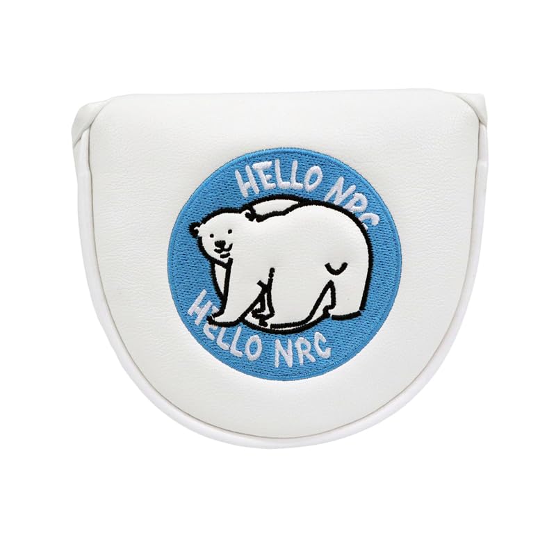 Putter Cover Head Cover Compatible with Odyssey 2 Balls For Mallets Magnetic Type Compatible with Scotty Cameron Odyssey For Pin Type Polar Bear (for