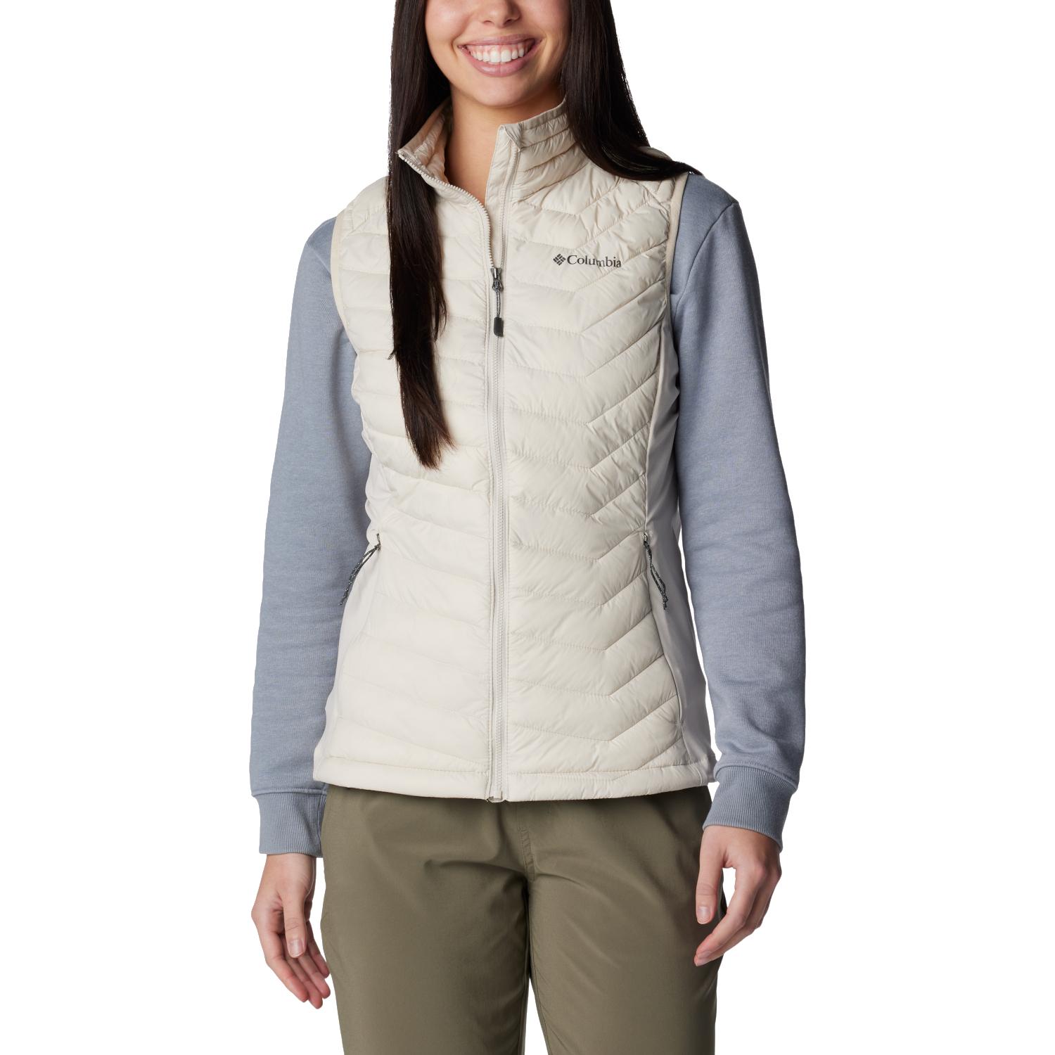 Columbia Gilet Powder Pass, Gilet beige femme M beige