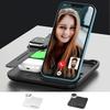 4 In 1 Wireless Charging Station Cell Phone Tablet Watch Charger with Colorful Light Foldable 15W Fast Wireless Charger Stand