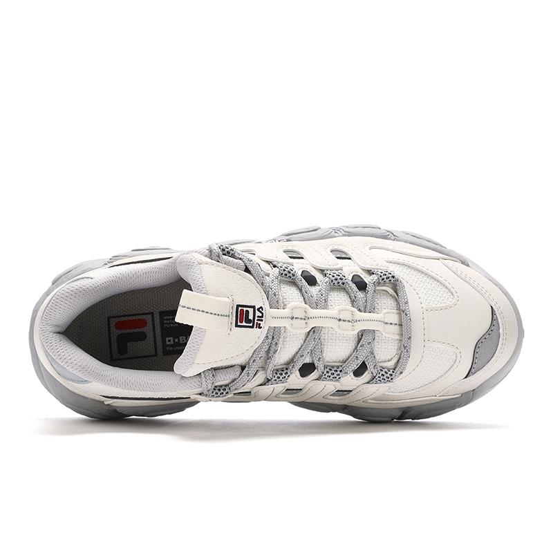 FILA Croissant Comfortable Fashion Durable Low-Top Running Shoes Women sneaker White Gray F12W441102FWA