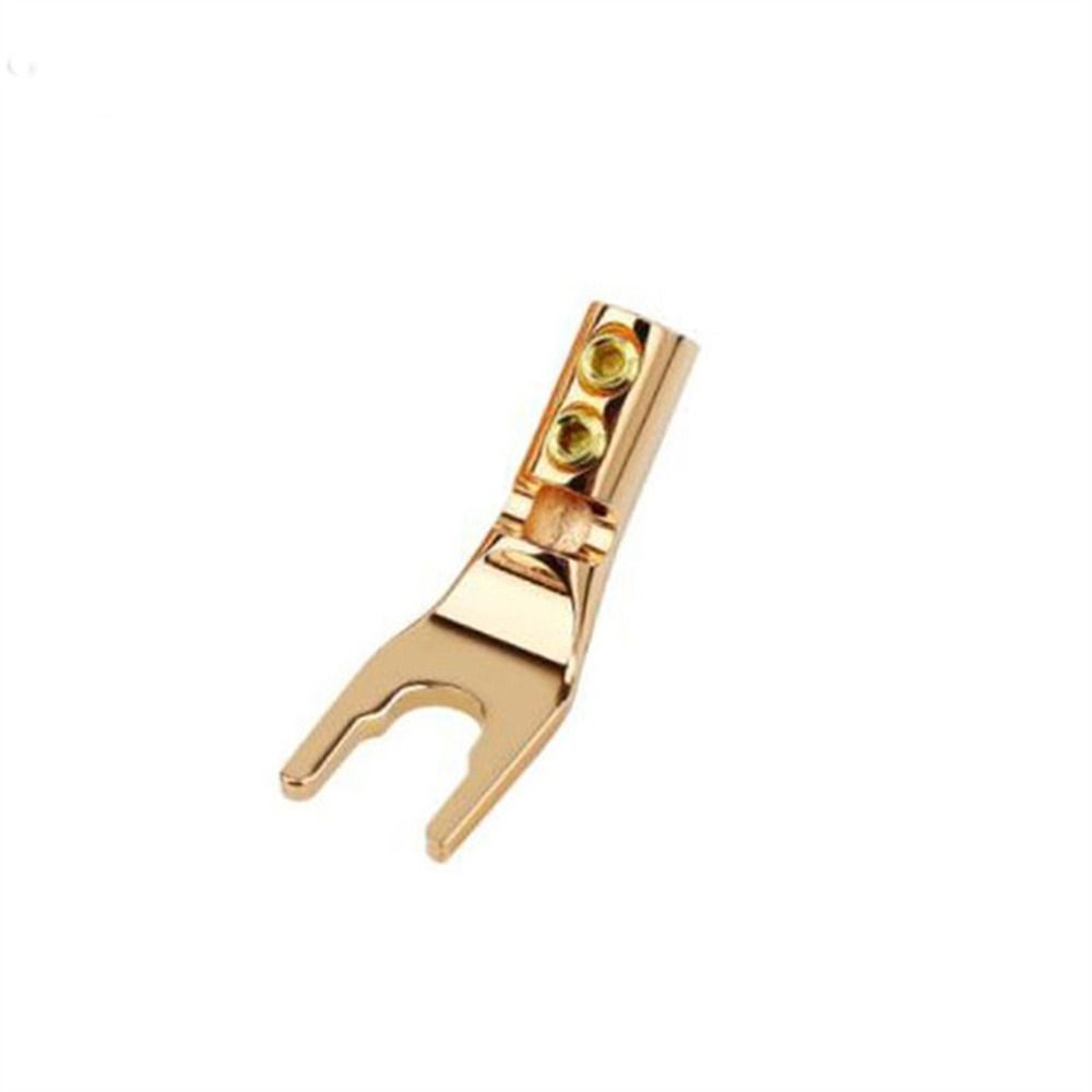 Plug Spade Adapter Audio Amplifier Adapter Y Type Binding Post U/Y Fork Spade Male Hifi Banana Plug