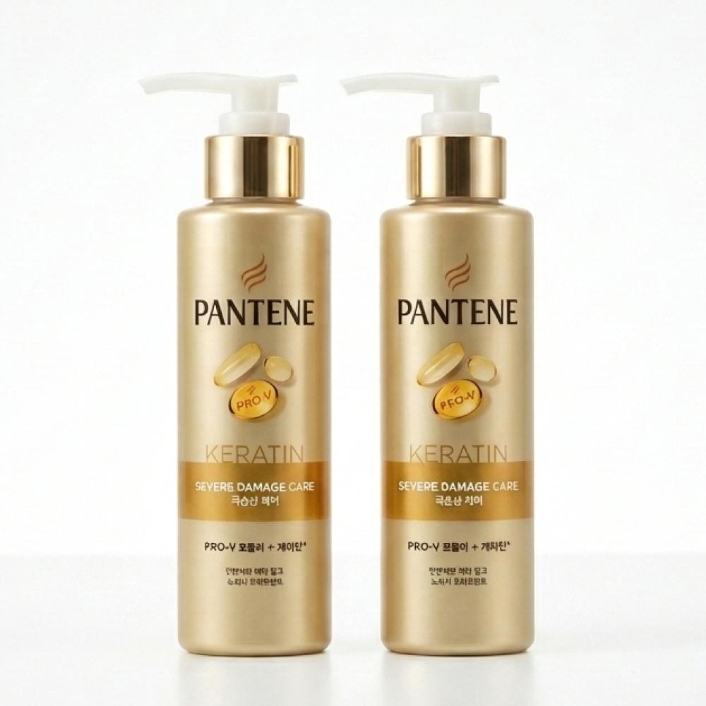 

[PANTENE] Keratin Heat Protection No-Wash Treatment (140ml x 2) - Leave-In Hair Cream 140ml x 2ea