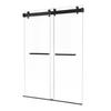 Frameless Shower Door, 1219 mm W x 1930mm H, Shower Sliding Glass Door with 10 mm Thick Clear Tempered Glass, Noiseless Shatterproof Nano Coating,