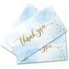 50pcs Purple Thank You Cards, Blank Greeting Cards for Wedding Birthday Business