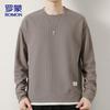 ROMON Men's Long Sleeve Round Neck Casual Top