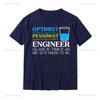 Funny Engineer Optimist Pessimist Glass TShirt Hot Sale Unique T Shirt Cotton Shirt Normal Fashion Tops Tees Fitness Clothes