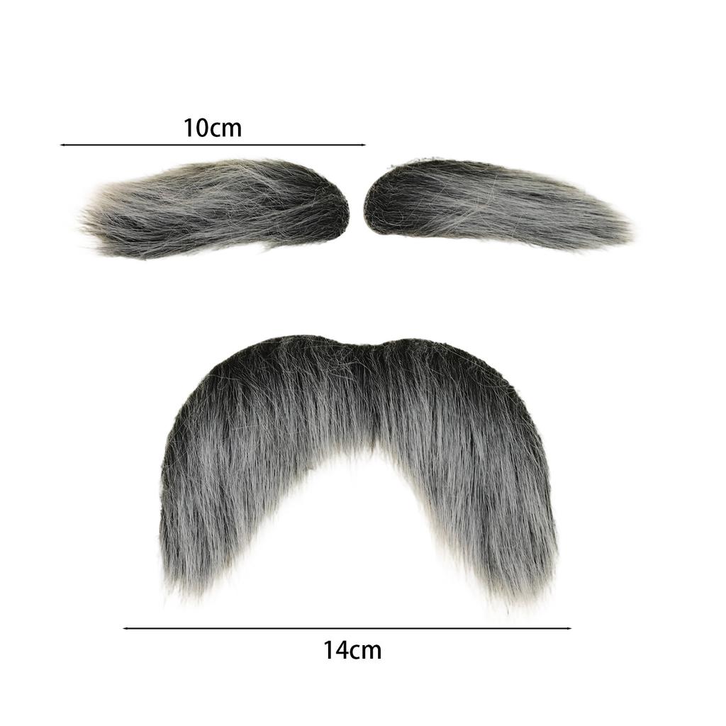 Halloween Fake Beard Eyebrows Set Realistic Plush Fiber Costume Prop  Makeup Funny Party Accessory for Adult Cosplay Dress Up