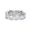 Jewelry, Full Circle Full Of Single-Row Triangular Zircon Ring, Women'S Creative Gift Ring.