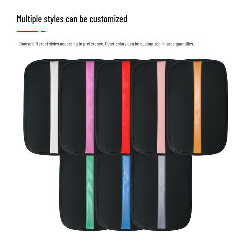 Universal Non-Slip Black Car Armrest Pad - Wear-Resistant Interior Accessory
