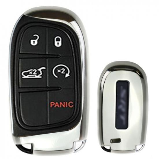 

Chrome Silver TPU Key Fob Case For Dodge Charger Challenger Jeep Chrysler, etc