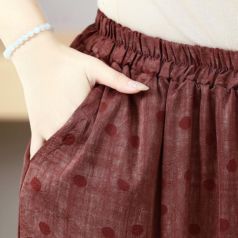 Übergröße Lässiges V-Ausschnitt Tunika-Top und Hosen Set für Mittelalte und Ältere Sommer Locker Zweiteilig