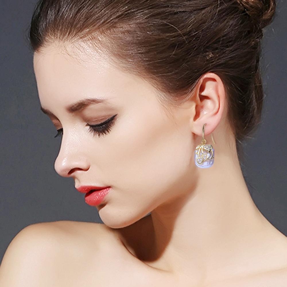 LSOOYH Natural Freshwater Big Irregular Baroque Pearl Earrings For Women Fashion Gold Silver Color Drop Earrings Birthday Gifts