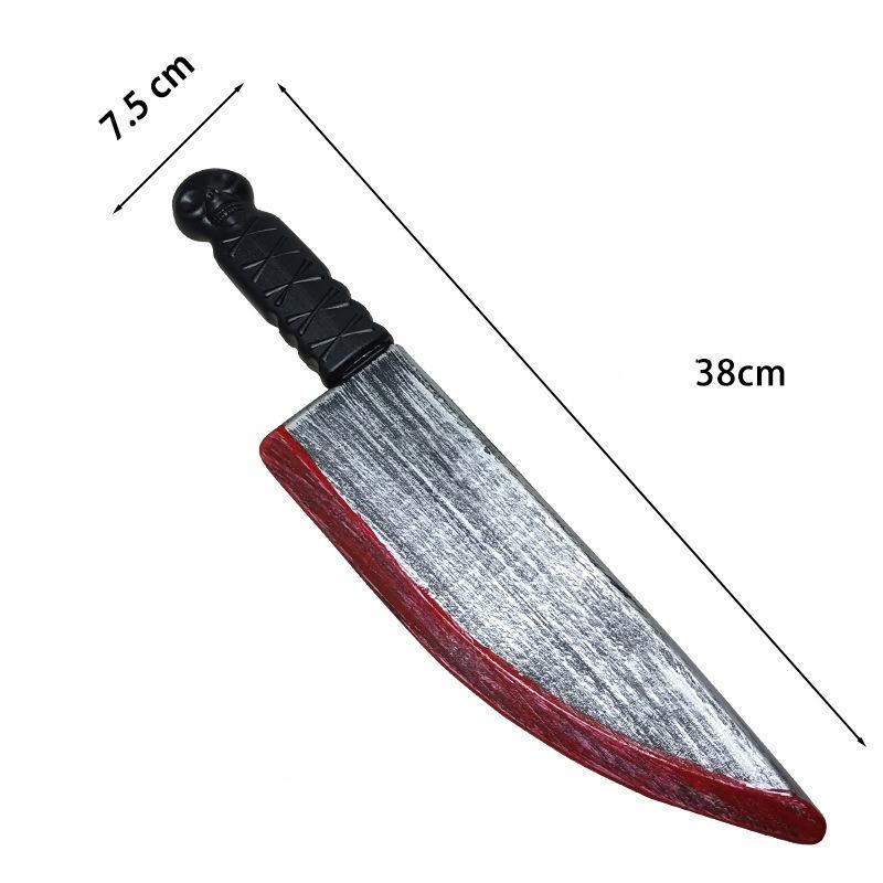 Halloween Blutiges Metzgermesser Requisite Gruseliges Plastik Slasher Hackmesser Requisiten für Halloween Spukhaus Kostümzubehör