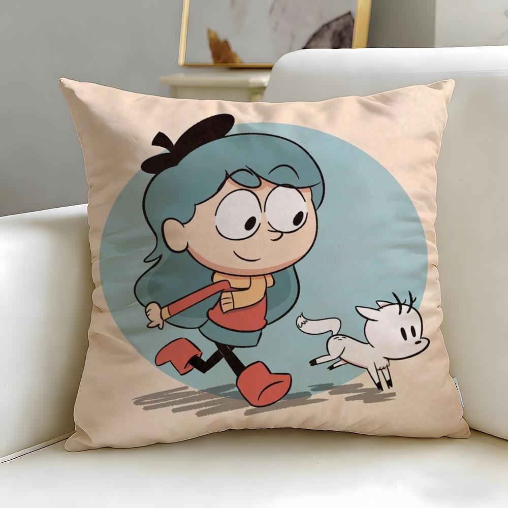 classic cartoon Hilda Cushion Cover Soft & Easy-Wash Pillow Case – Versatile for Couch, Bed, Travel and Office
