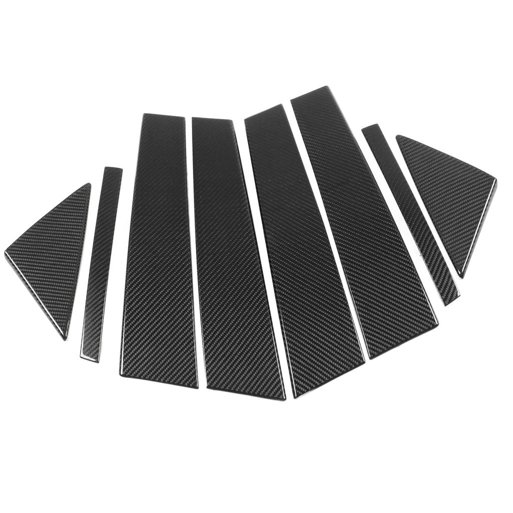 8PCS A Pillar Cover Carbon Fiber B Pillar Sticker Universal Left Right Hand Drive Replacement For Kia Stinger 2018 to