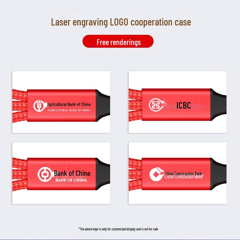 Nylon-Braided 3-in-1 Fast Charging Cable (2A) with Multiple Heads for Mobile Phones