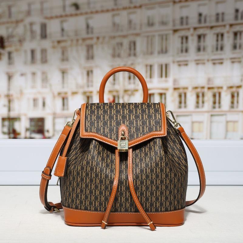

Stylish new true texture backpack simple versatile women s bag trendy letter backpack bag Length 23.5cm-width 13cm-height 24cm