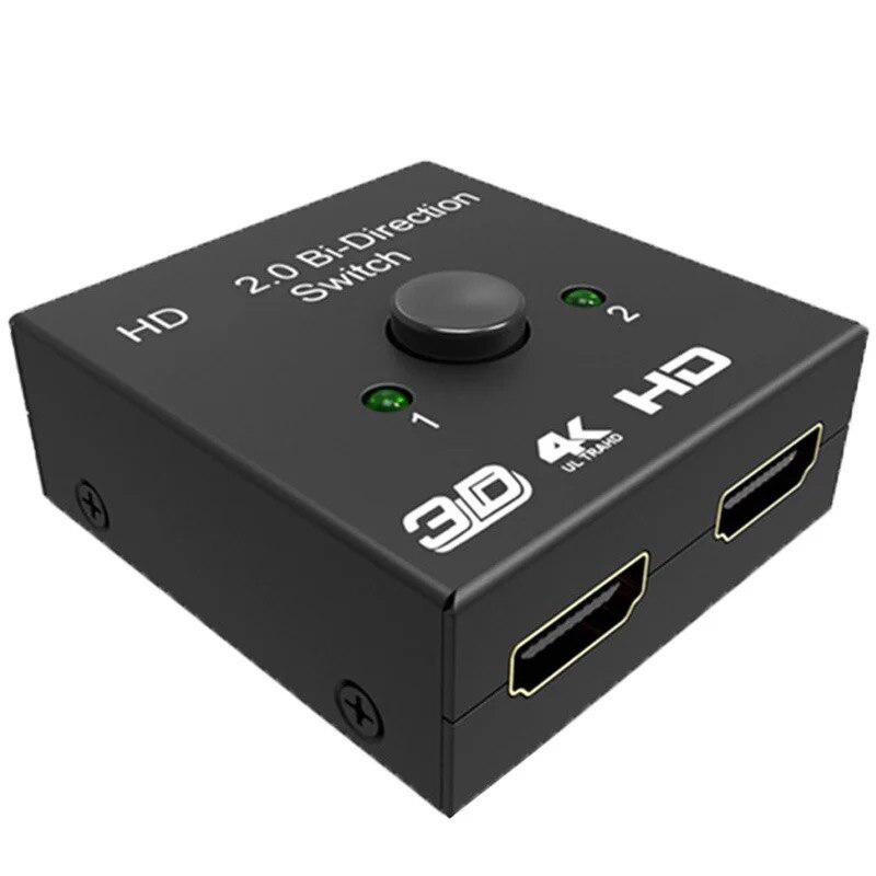 HDMI-Compatible Splitter 4K 60Hz Switch KVM Bi-Direction 1x2/2x1 HDMI Switcher 2 In 1 Out for PS4 PS3 TV Box Switcher Adapter