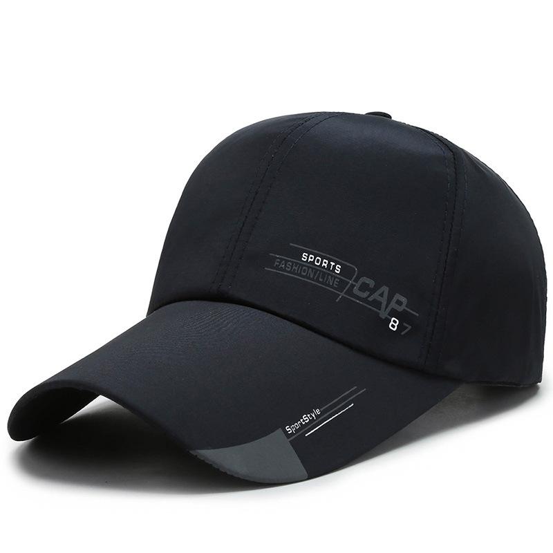 

Peaked cap men s spring and summer thin baseball cap outdoor mountaineering big brim breathable sunscreen sun hat men Adjustable синій