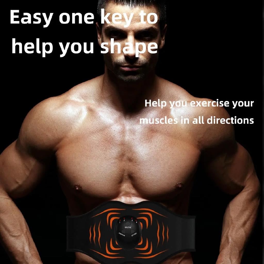 Abs Stimulator USB Rechargeable Stimulating Belt Muscle Toning Belt For Men Training Device For Muscles Abdominal