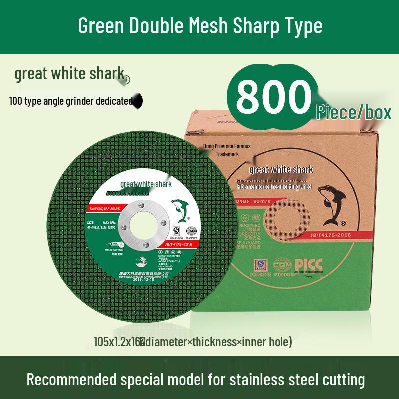 Great White Shark Angle Grinder: Stainless Steel Resin Cutting and Polishing Disc