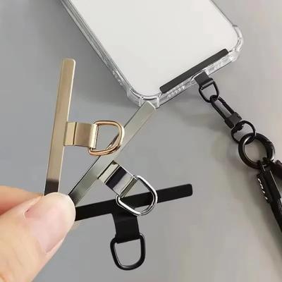 3PCS Stainless Steel Phone Lanyard Patch Gasket Ultra-thin Metal Phone Hanging Cord Tether Tabs Replacement Safety Connect Piece