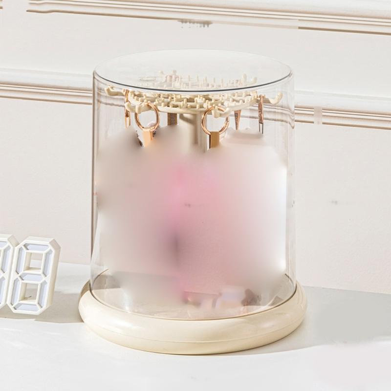 360 View Transparent Showcase With Rotating Base For Home Store Display ABS PET Construction Storage Stand
