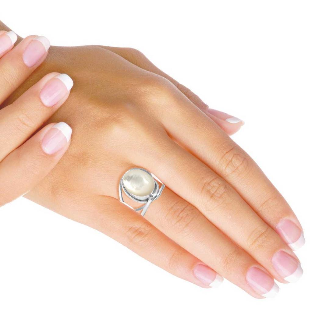 925 Sterling Silver Ring Women Gemstone Handmade Jewelry New Year Gift Blue Green Purple Copper Turquoise Pearl Lapis Mother Of Pearl Solitaire