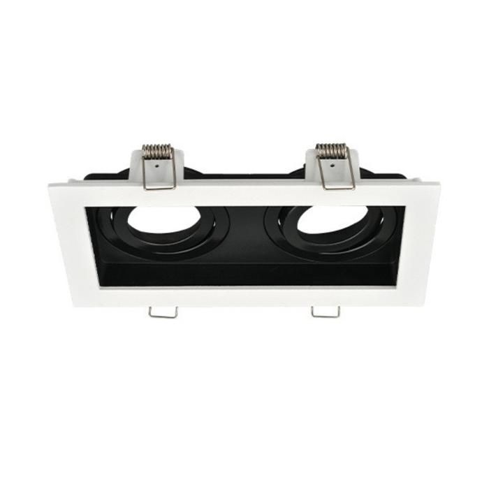 Support 2x Beta R5 Rectangular White/black Spots MR16 GU10/GU5.3
