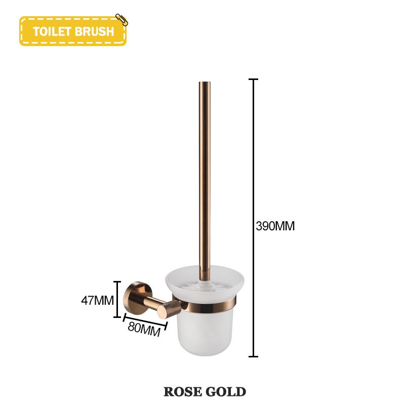 Rose Gold Wall-Mounted Stainless Steel Bath Towel Rack Toilet Paper Holder Towel Bar Robe Hook Cup Holder Bathroom Accessories