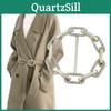 Extra Large Fashionable Trench Coat Belt Buckle Elegant Scarf Knot Ring