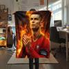 1PC CR7 Patterned Flannel Blanket Suitable For All Seasons for Home Decor Warmth and Comfort Gifts Holiday Present