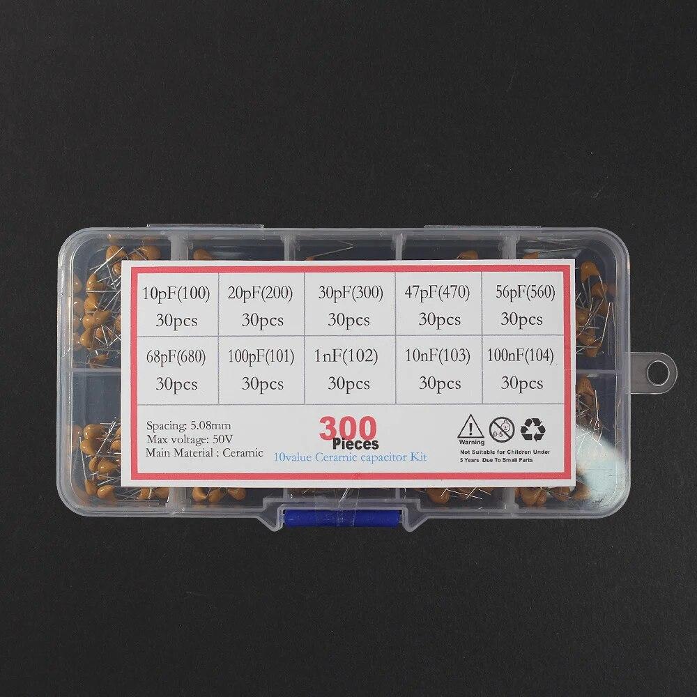 

10Values ​​10P-100NF Моно монолітні керамічні конденсатори Набір різноманітних комплектів для різноманітних електронних застосувань 1 set