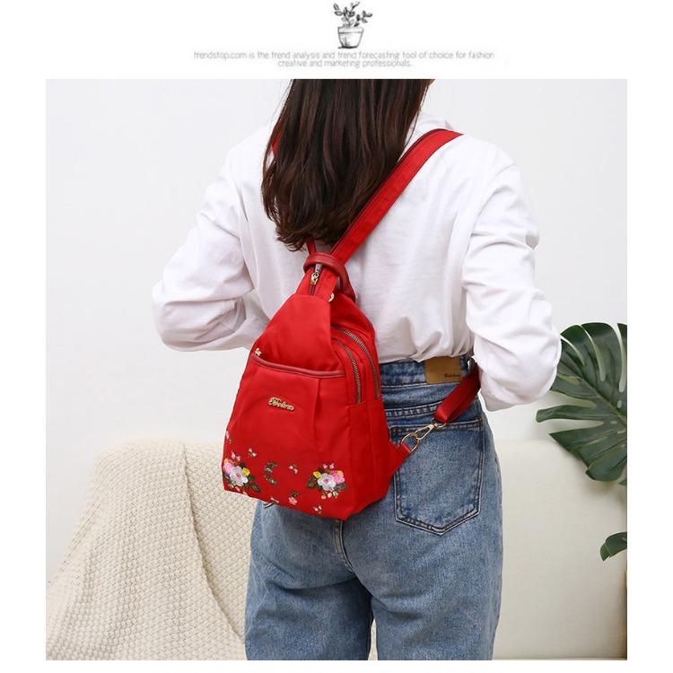 Mochila estampada para mujer, mochila multifuncional de gran capacidad, mochila portátil de viaje de lona multifuncional