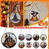 2D Halloween New Cat Witch Window Sunlight Catcher Acrylic Colorful Film Colorful Pendant Wall Decoration