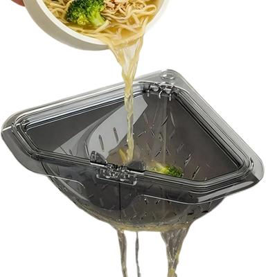 Triangular Basket Magnetic Drainer | Kitchen Sink Strainer | Sink Drainer & Storage Rack | Punch-Free Drainage Filter Baskets For Washing