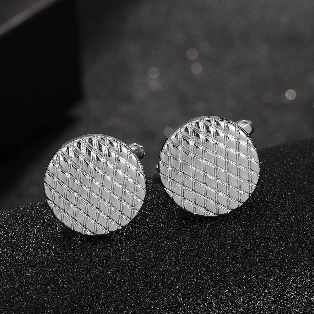 2026 High Quality Fish Scale Pattern Mens Cufflinks Round Cuff Links For Suit Shirt Tuxedo Decoration