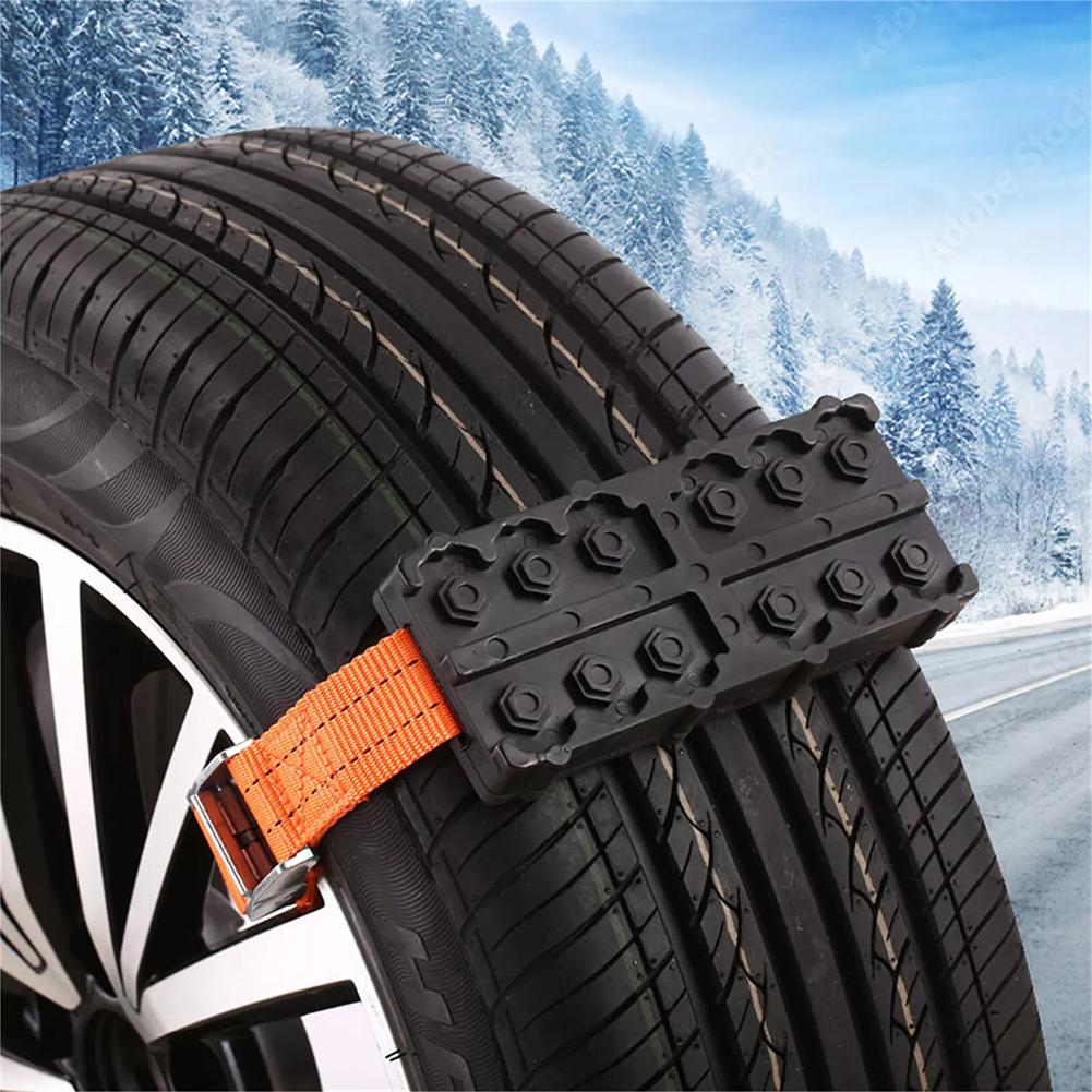 1pc Universal Car Motor Tire Anti-Skid Chain For Snow Mud Ice Tire Chain Straps Traction Blocks Emergency Snow Mud Sand Durable