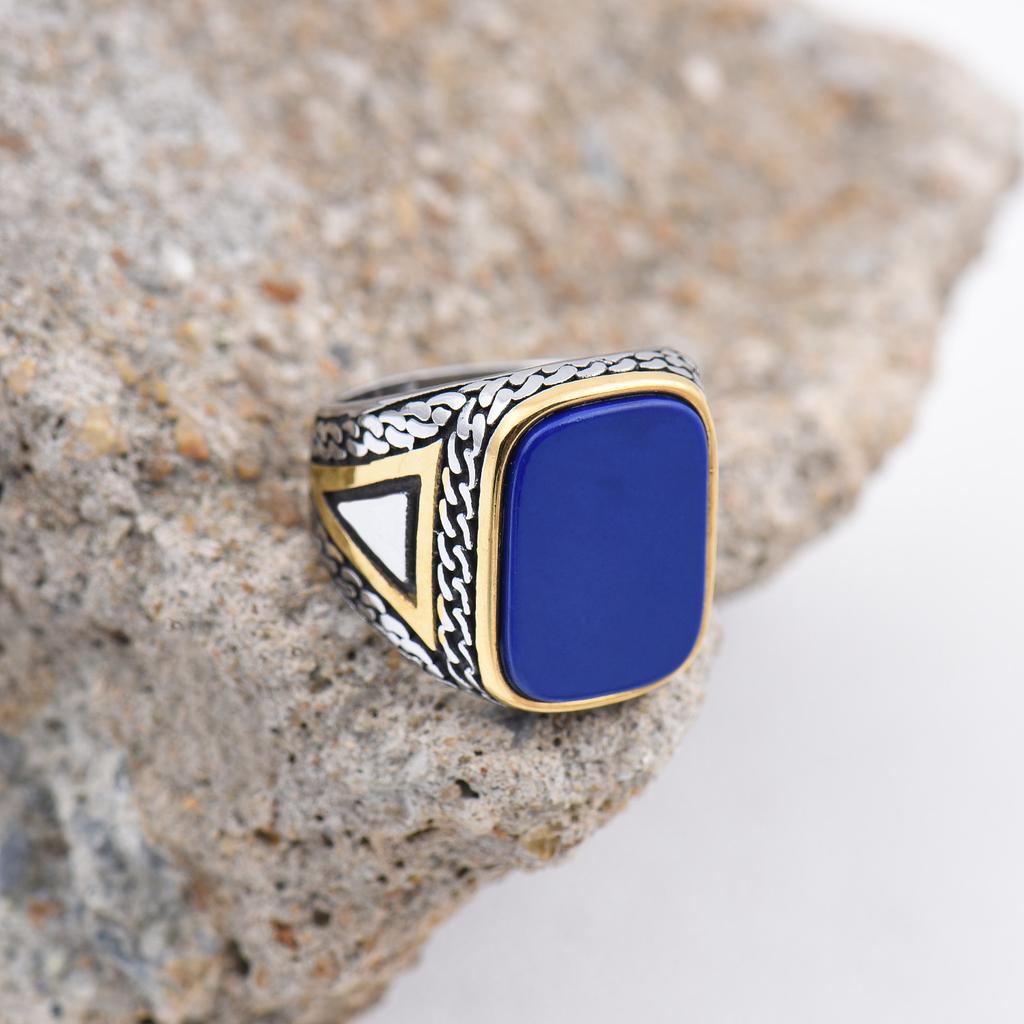 R3427 Men's High Quality 316L Stainless Steel Variety Onyx Rings  Trend Jewelry