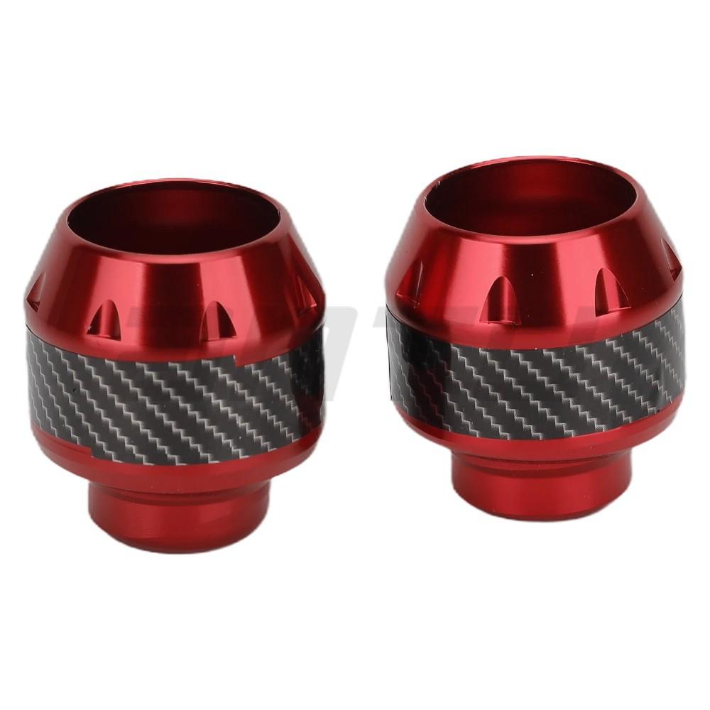 

Motorcycle electric vehicle modification accessories general anti-drop cup front wheel anti-drop imitation carbon fiber body decoration front fork cup красный