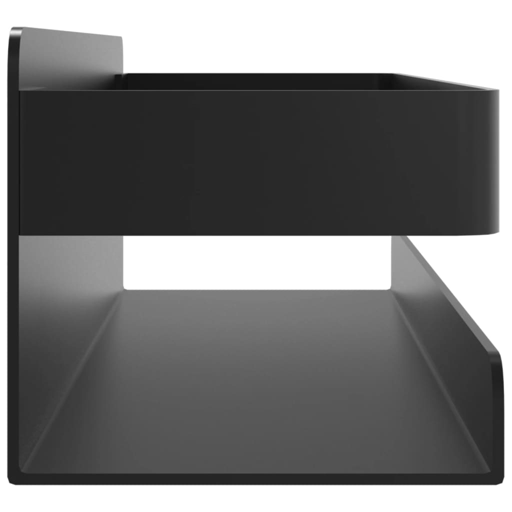 Duschregal Mattschwarz 23 x 6,5 x 6 cm Gebürsteter Edelstahl 304