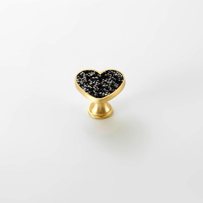 2 ks úchytky zásuvky Originalita Bez vrtání Kreslený S diamantem Moderní úchytka zásuvky Tvar srdce Kovová základna