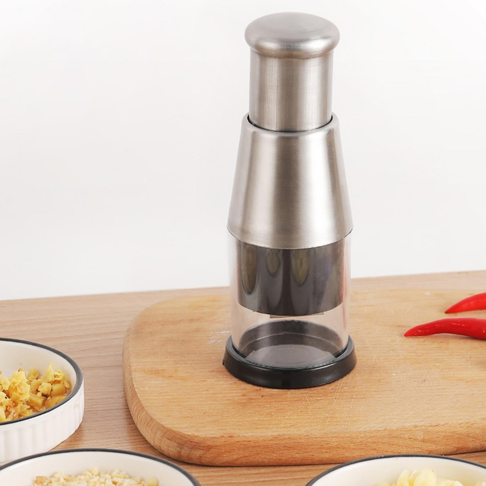 

304 Stainless Steel Manual Onion Chopper Garlic Crusher Pressing Handheld Food Chopper Slicer Dicer Mixer Kitchen Peeler Tools