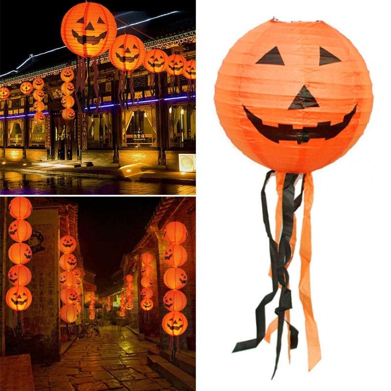 12" Papirgresskar Hengende Lykt Papirlampe Halloweenfest Festival Rekvisitt Dekor