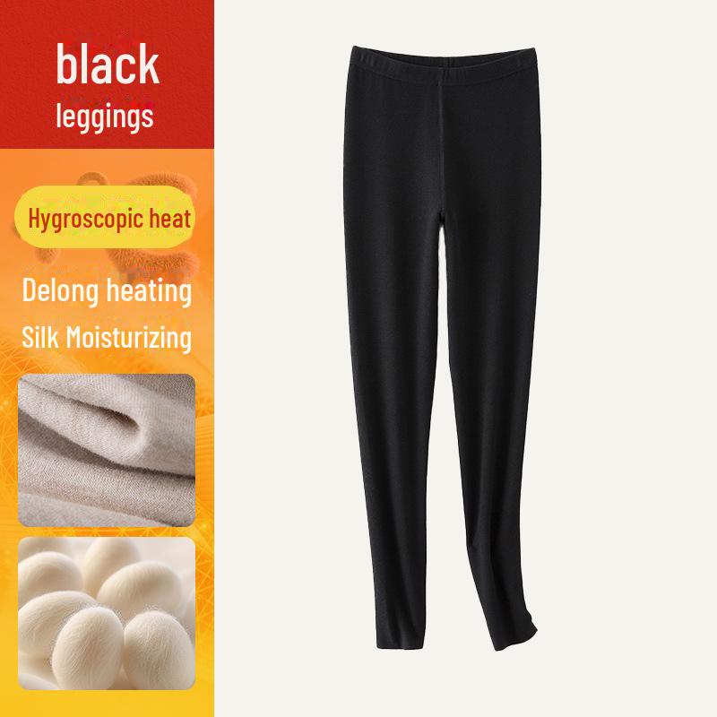 Women's High-Waist Cashmere Silk Velvet Self-Heating Fleece-Lined Pants