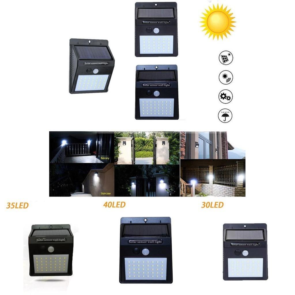 Premium Wasserdichte Solarbetriebene Wandleuchte mit Bewegungssensor mit 30/35/40 Hellen LEDs